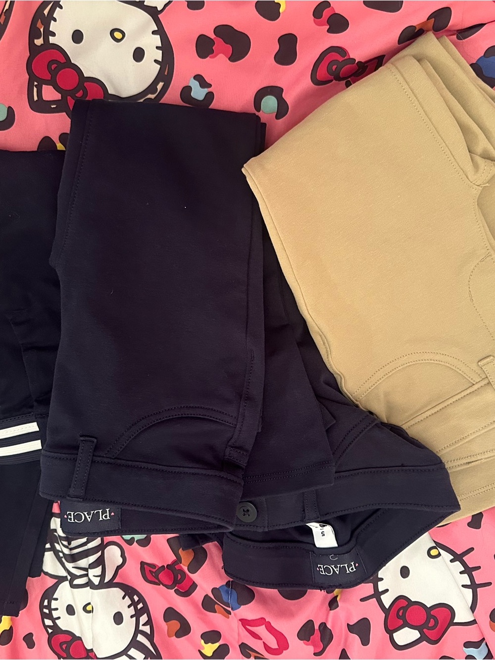 The Children's Place Black & Khaki Stretch Kids Pants